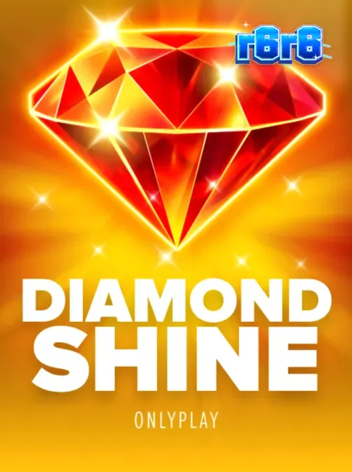 Tampilan visual slot Diamond Shine dengan simbol buah neon dan berlian yang berkilau.